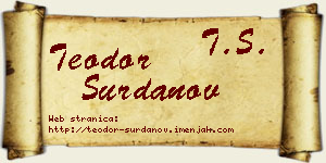 Teodor Surdanov vizit kartica